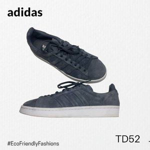 ADIDAS ORIGINALS Campus Stitch & Turn Suede Lace-up Sneakers, Onyx In Charcoal 9